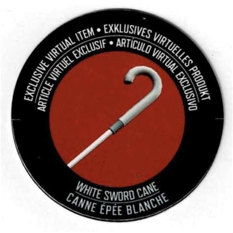 Roblox WHITE SWORD CANE exclusive virtual Code - Same Day 
