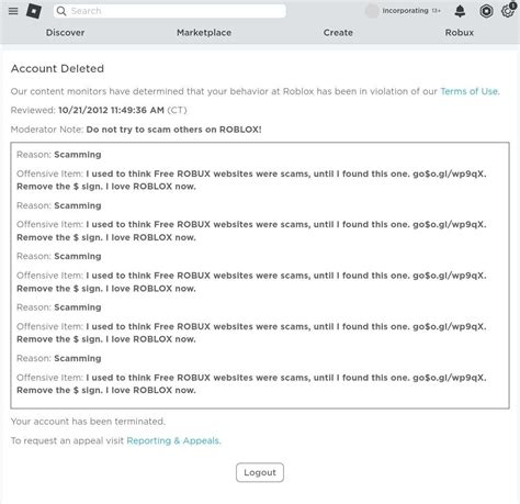 Roblox bans - Urban Dictionary