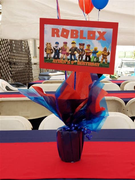 Roblox centerpieces - Robot Birthday Party