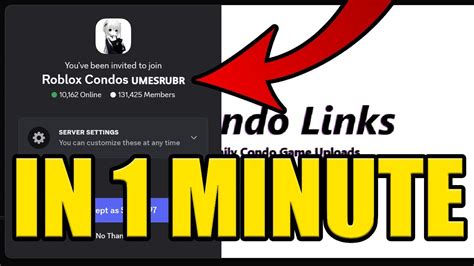 Roblox condo links discord