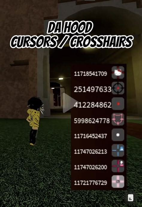 Roblox da hood cursor id codes｜TikTok Search