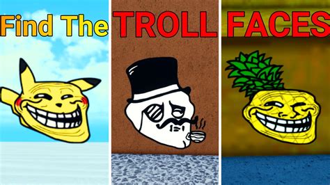 Roblox find the troll faces - YouTube
