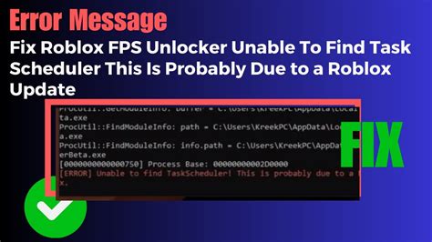 Roblox fps unlocker unable to find task scheduler - YouTube