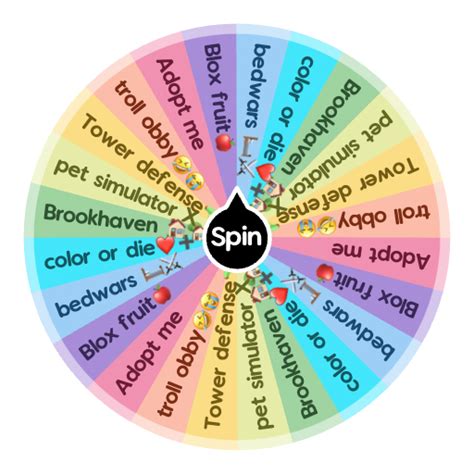 Roblox games and is mine favorite games - Random Spin Wheel App