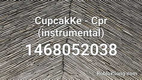 Roblox id cupcakke cpr instrumental 2022 - 2023 codes is 