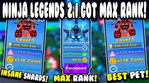 Roblox ninja legends pet ranks