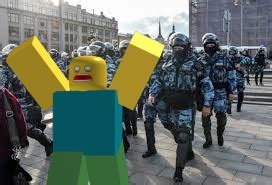 Roblox noob running from police Blank Template - Imgflip