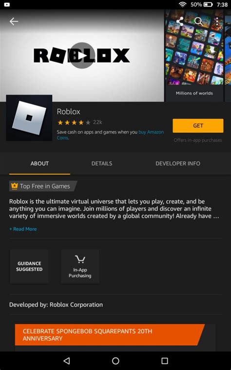 Roblox not working, downloading or updating on Amazon Fire 