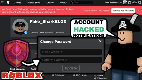 Roblox now sends you warning notifications if you have been hacked!