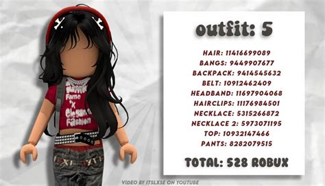 Roblox outfit codes