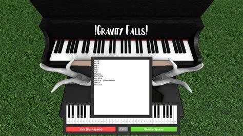 Roblox piano- gravity falls easy - YouTube