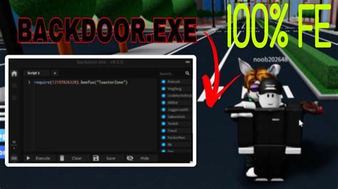 Roblox script Backdoor.exe - Rekonise