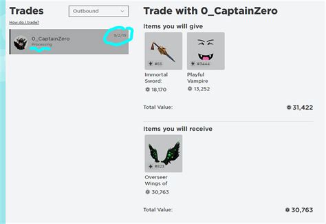 Roblox trades indefinitely stuck at processing - Website Bugs 