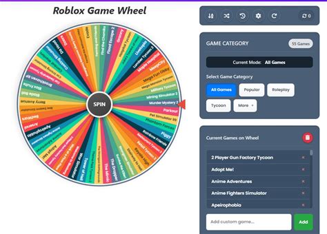 Roblox-Games - Random wheel