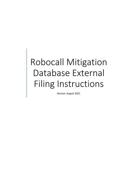 Robocall Mitigation Database