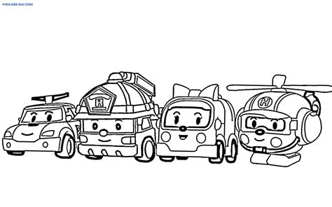 Robocar Poli Coloriage