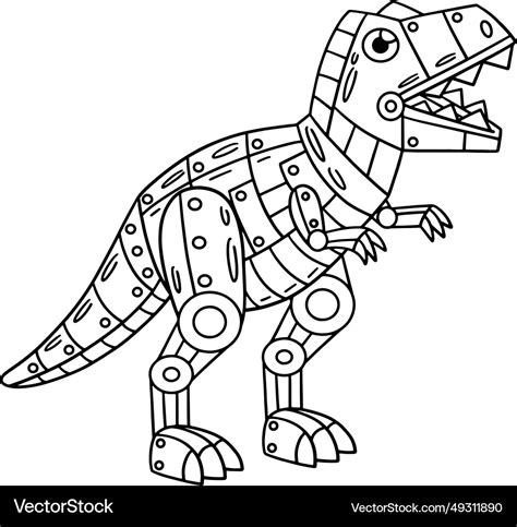 Robot Dinosaur Coloring Pages