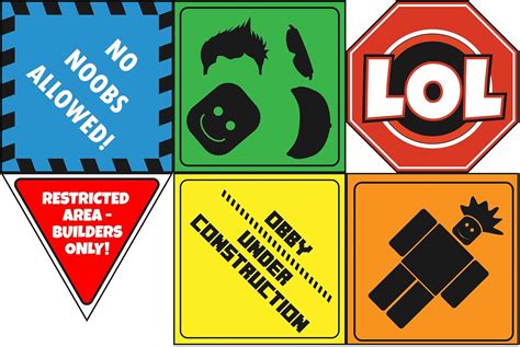 Robotz Party Sign 6\' Cutouts, Roblox Party Decorations, Roblox 