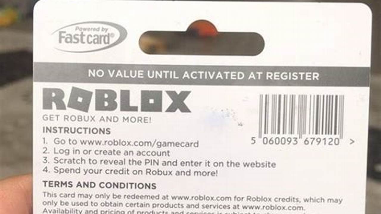 Robux Gift Card Codes 2024 Not Expired