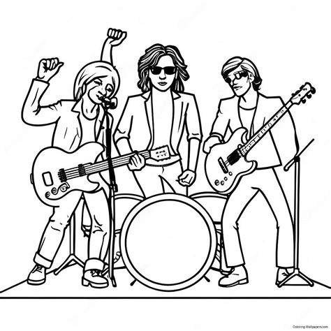 Rock And Roll Coloring Pages