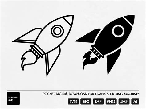 Download Rocket SVG File - SVG Design Silhouette DXF Files