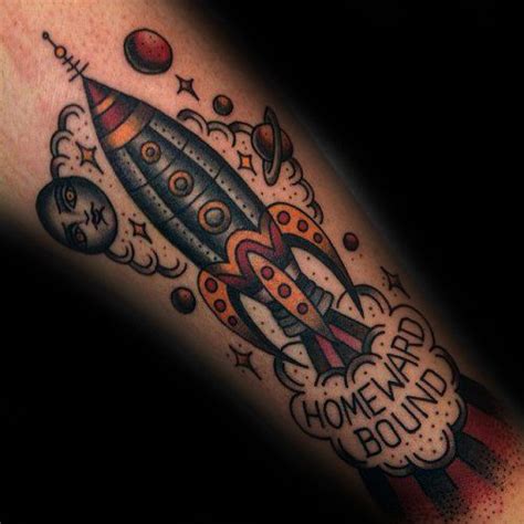 Rocket Ship Tattoo
