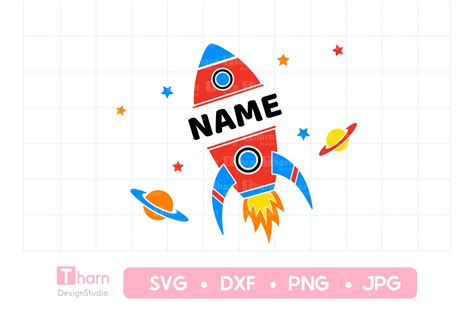 Download Rocket for Boy Monogram Name DXF Files