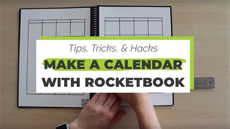 Rocketbook Calendar Template
