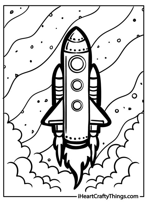 Rocketship Coloring Page