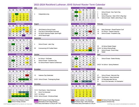 Rockford Lutheran Academy Calendar