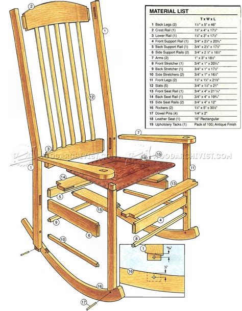 Rocking Chair Plans With Templates