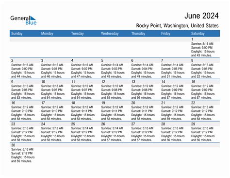 Rocky Point Calendar 2024