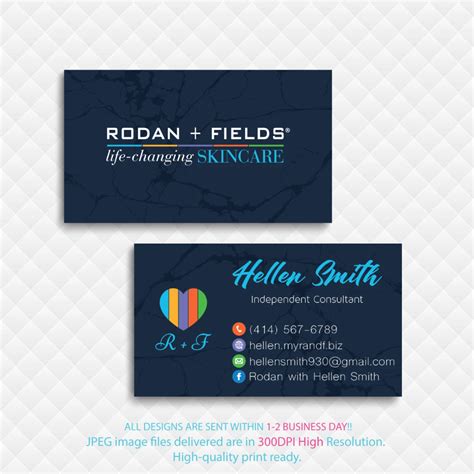 Rodan And Fields Business Card Template
