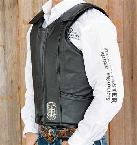 Hilason Leather Bareback Pro Rodeo Horse / Bull Riding Vest Brown