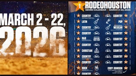 Rodeo Houston Schedule Printable