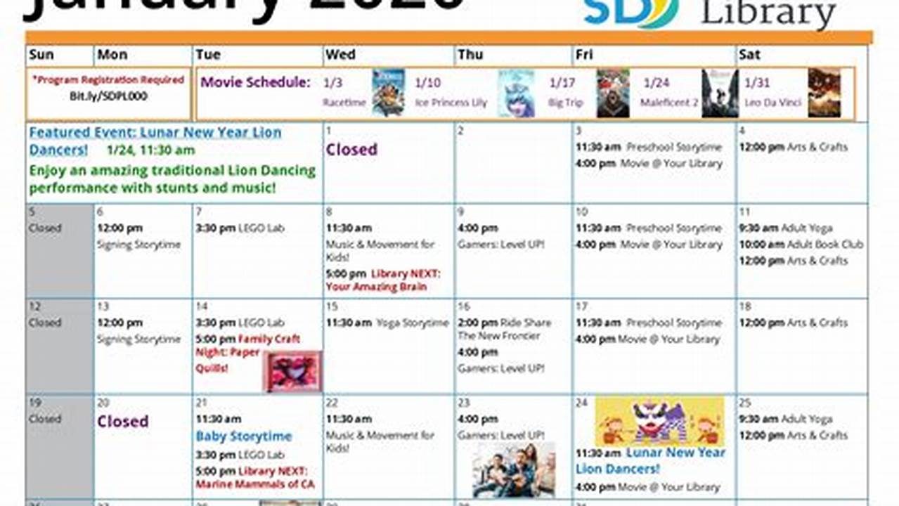 Rolando Library Calendar