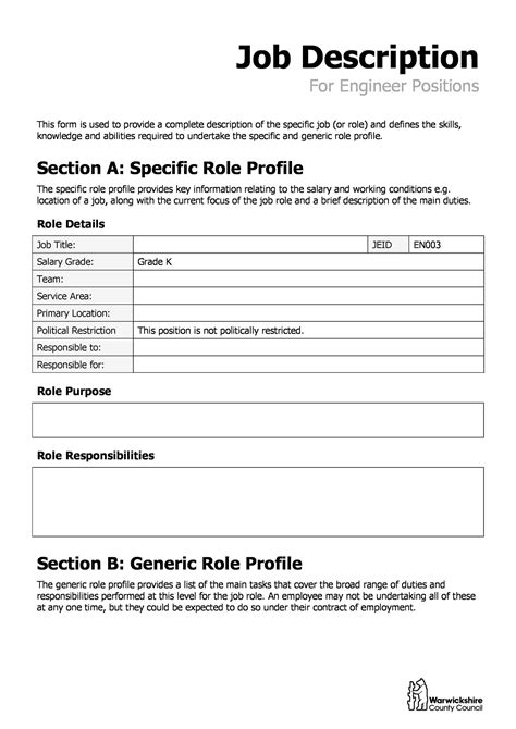Role Description Template