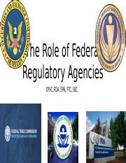 Role of Federal Agencies