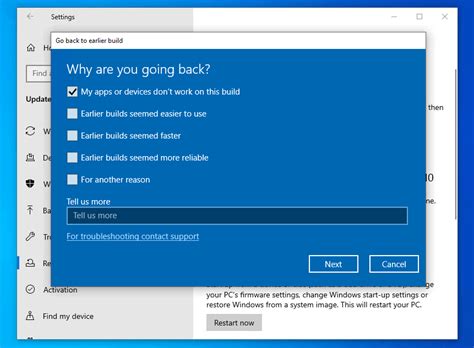 Roll Back Windows 10