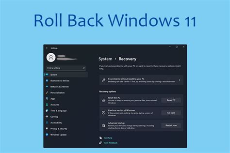Roll Back a Windows 11 Update