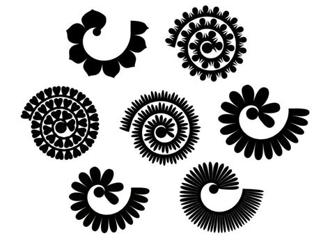 Download Rolled Flower SVG Bundle Files DXF Files