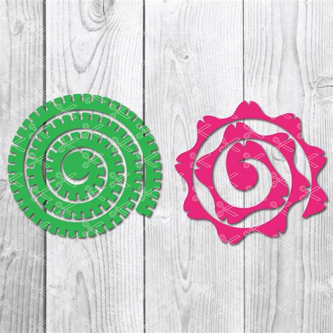 Download Rolled Flowers Commercial Use DXF Files