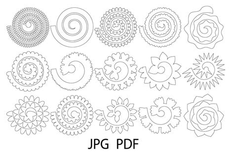 Download Rolled Flowers Printable