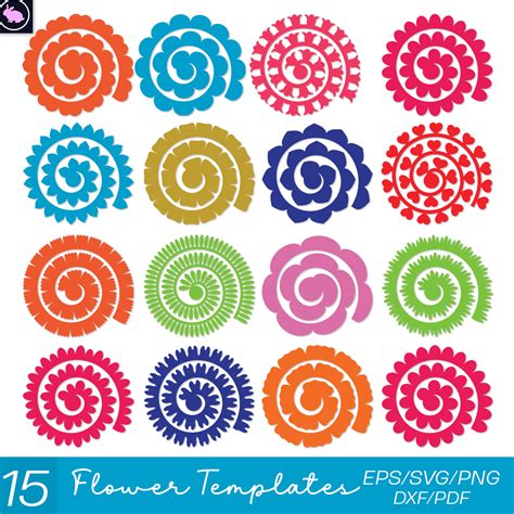 Download Rolled Paper Flower Bundle For Cricut