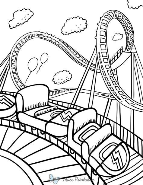 Roller Coaster Coloring Page