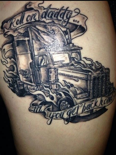 Rolling Thunder Beauty of Big Rigs in Ink Trucking Tattoo Ideas