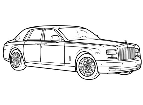 Rolls Royce Ghost Coloring Page