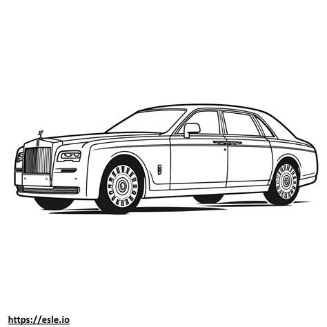 Rolls Royce Phantom Coloring Page Free Detailed