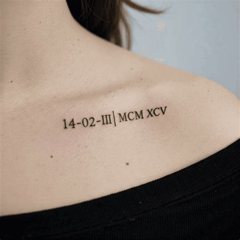 Roman Numeral Birthdate Tattoo