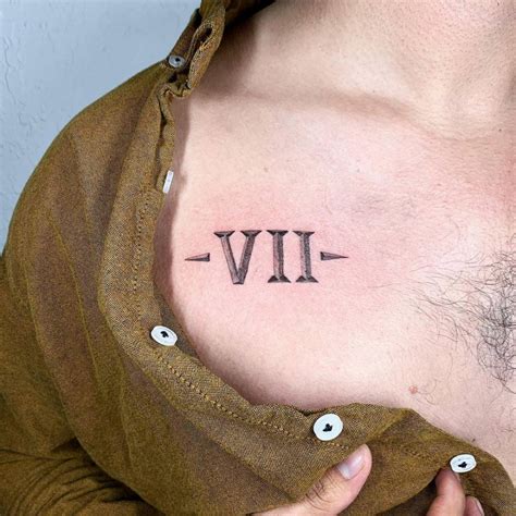 Roman Numerals 7 Tattoo